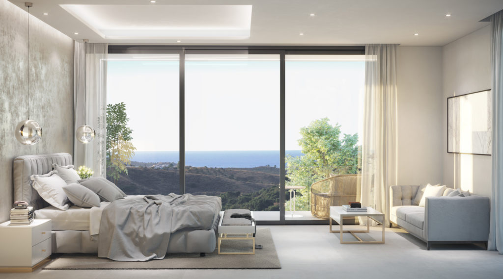 Modern Bedroom Sea Views